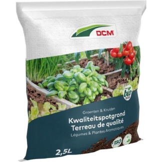 DCM Groenten en kruiden potgrond | DCM | 2.5 liter (Bio-label) 1004471 K170505123 - 