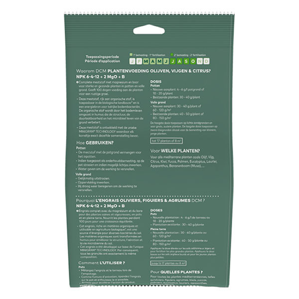 DCM Mediterrane planten mest | DCM | 650 gram (Voor 17 planten, Voor olijfen, vijgen en citrus) 1007593 K170115924 - 7