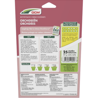 DCM Orchideeën mest | DCM | 25 stuks (Staafjes, Bio-label) 1002832 K170505109 - 