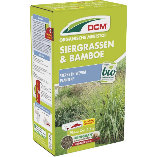 DCM Siergrassen en bamboe mest | DCM | 1.5 kg (25 m², Organisch, Bio-label) 1003795 K170505098 - 1