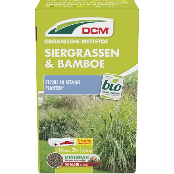 DCM Siergrassen en bamboe mest | DCM | 1.5 kg (25 m², Organisch, Bio-label) 1003795 K170505098 - 2