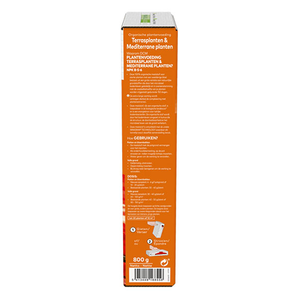 DCM Terras en meditarrane planten mest | DCM | 800 gram (Voor 20 planten, Organisch, Bio-label) 1007547 K170115921 - 4