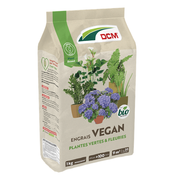 DCM Vegan plantenvoeding | DCM | 1 kilo (Groene en bloeiende planten, 9 m², MINIGRAN® technologie, Bio-label) 1005983 K170505366 - 1
