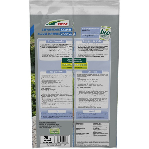 DCM Zeewierkalk | DCM | 20 kg (250 m², Korrels, Bio-label) 1001743 K170115751 - 6