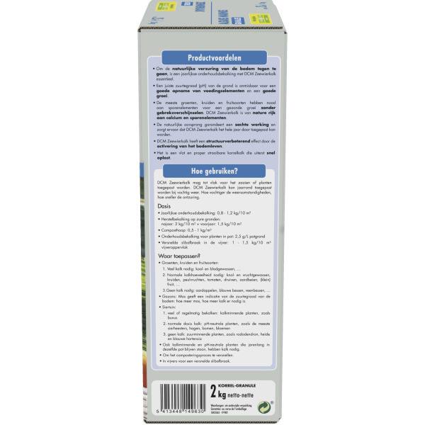 DCM Zeewierkalk | DCM | 2 kg (25 m², Korrels, Bio-label) 1004809 K170115647 - 5