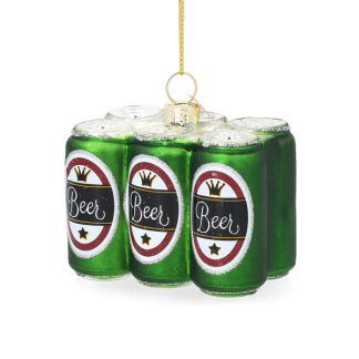 Decoris 6-pack bier ornament | Decoris (Glas) 120543 K151000932