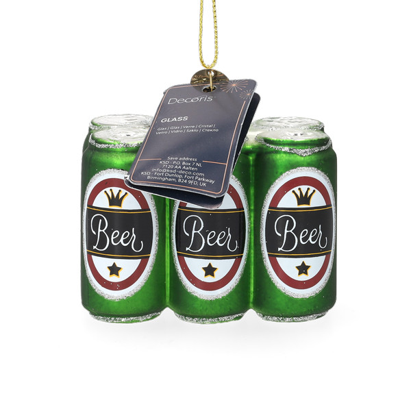 Decoris 6-pack bier ornament | Decoris (Glas) 120543 K151000932 - 3
