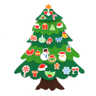 Decoris Aftelkalender kerstboom | Decoris | 103 x 70 cm | 26-delig 724330 K151000996 - 1