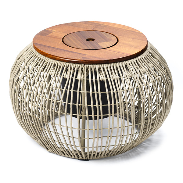 Decoris Bijzettafel tuin | Decoris | Rond (Ø 58 x 37 cm, Beige) 841018 K170104784 - 1