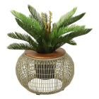 Decoris Bijzettafel tuin | Decoris | Rond (Ø 58 x 37 cm, Beige) 841018 K170104784 - 3