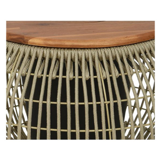 Decoris Bijzettafel tuin | Decoris | Rond (Ø 58 x 37 cm, Beige) 841018 K170104784 - 2