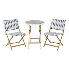 Decoris Bistroset | Decoris | 3-delig (Inklapbaar, Wicker, Blauw) 806479 K170105806 - 1