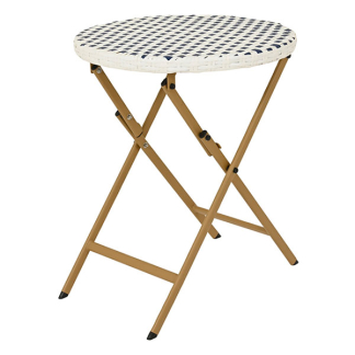 Decoris Bistroset | Decoris | 3-delig (Inklapbaar, Wicker, Blauw) 806479 K170105806 - 3