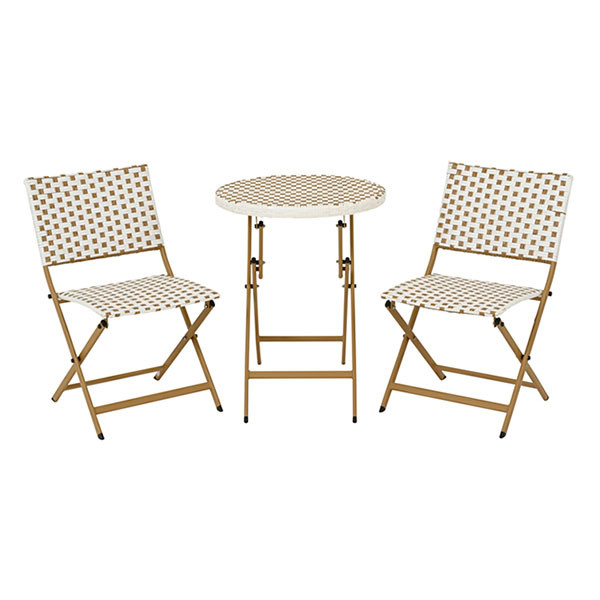 Decoris Bistroset | Decoris | 3-delig (Inklapbaar, Wicker, Wit) 806482 K170105807 - 1