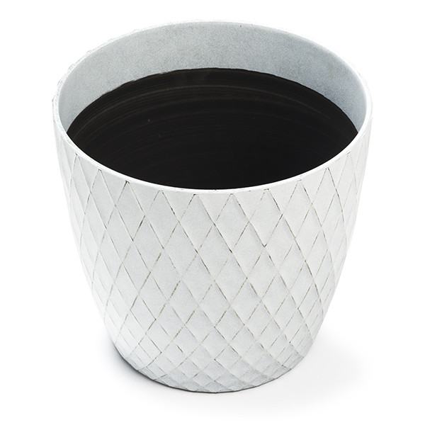 Drastisch vriendelijk volume Bloempot | Decoris | Ø 35 centimeter (Kunststof, Binnen/Buiten, Wit)