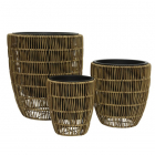 Decoris Bloempot | Decoris | Ø 38 centimeter | 3 stuks (Polyrotan, Binnen/Buiten, Licht bruin) 801510 K170116247 Decoris Bloempot | Decoris | Ø 38 centimeter | 3 stuks (Polyrotan, Binnen/Buiten, Licht bruin) 801510 K170116247