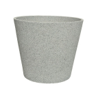 Bloempot | Decoris | Ø 40 cm (Polystone, Binnen/Buiten, Lichtgrijs)