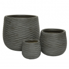 Decoris Bloempot | Decoris | Ø 42.5 cm | 3 stuks (Fiberclay, Binnen/Buiten, Bruin) 802547 K170116240 - 1