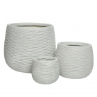 Decoris Bloempot | Decoris | Ø 42.5 cm | 3 stuks (Fiberclay, Binnen/buiten, Off-white) 802545 K170116239 - 1