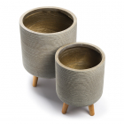 Decoris Bloempot op poten | Decoris | Ø 30.5 centimeter | 2 stuks (Fiberclay, Waterproof coating, Binnen/Buiten, Taupe) 802538 K170116234 Decoris Bloempot op poten | Decoris | Ø 30.5 centimeter | 2 stuks (Fiberclay, Waterproof coating, Binnen/Buiten, Taupe) 802538 K170116234
