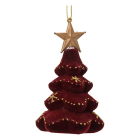 Decoris Boom kerst ornament | Decoris | 6.8 x 6.8 x 11.2 cm (Rood) 28265 K151001698 - 1