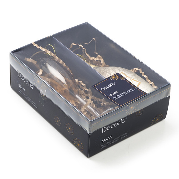 Decoris Champagne kerst ornament | Decoris | Set van 2 (Glas) 120868 K151000707 - 4