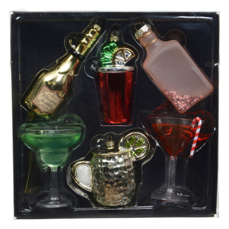 Decoris Cocktail kerst ornament | Decoris | Set van 6 (Kunststof) 26405 K151001683