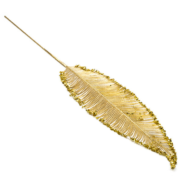 Decoris Decoratieve tak | Decoris | 79 x 12 x 0.5 cm (Varenblad, Goud) 704803 K151000603 - 1