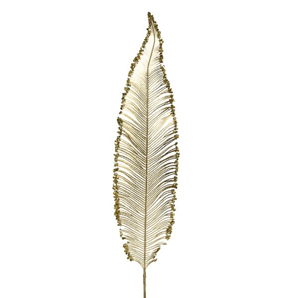 Decoris Decoratieve tak | Decoris | 79 x 12 x 0.5 cm (Varenblad, Goud) 704803 K151000603 - 2