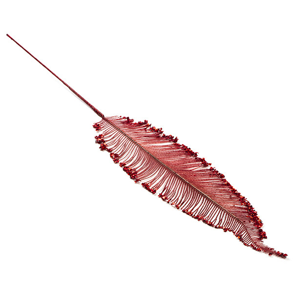 Decoris Decoratieve tak | Decoris | 79 x 12 x 0.5 cm (Varenblad, Rood) 704804 K151000604 - 1