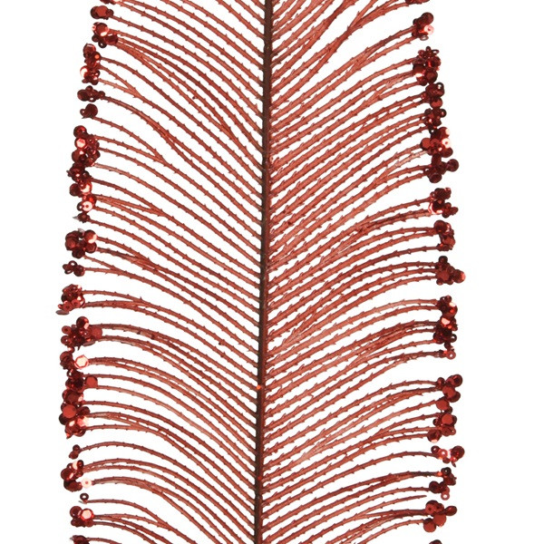 Decoris Decoratieve tak | Decoris | 79 x 12 x 0.5 cm (Varenblad, Rood) 704804 K151000604 - 3