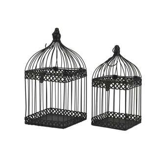 Decoris Decoratieve vogelkooi | Decoris | 20 x 20 x 47 cm (IJzer) 873178 K170105728
