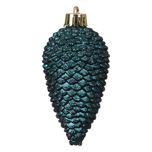 Decoris Dennenappel kerst ornament | Decoris | 6 stuks (Emerald) 28745 K151001702 - 1
