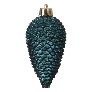 Decoris Dennenappel kerst ornament | Decoris | 6 stuks (Emerald) 28745 K151001702 - 1