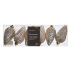 Decoris Dennenappel kerst ornament | Decoris | 6 stuks (Parel) 28602 K151001701 - 2