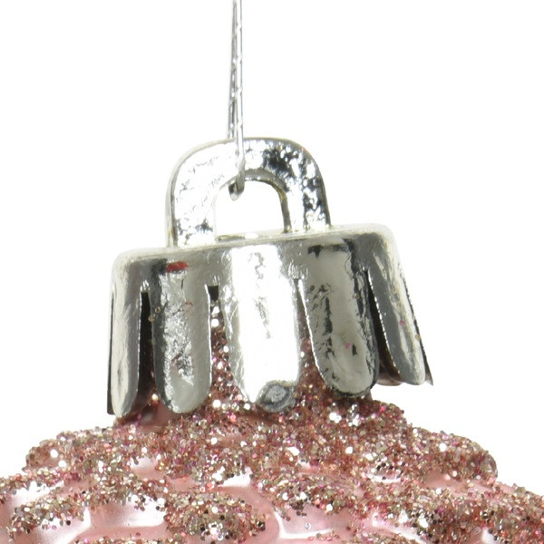 Decoris Dennenappel kerst ornament | Decoris | 6 stuks (Roze) 028603 K151000440 - 4
