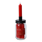 Decoris Dinerkaars in pot | Decoris | Paraffine (4 stuks, 3 branduren, Rood) 740995 K150303174 - 2