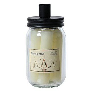 Decoris Dinerkaars in pot | Decoris | Paraffine (4 stuks, 3 branduren, Wit) 740994 K150303173 - 1