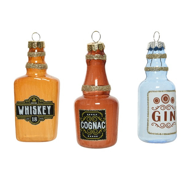 Decoris Drankflesje kerst ornament | Decoris | Set van 24 (Glas) 125043 K151000607 - 6