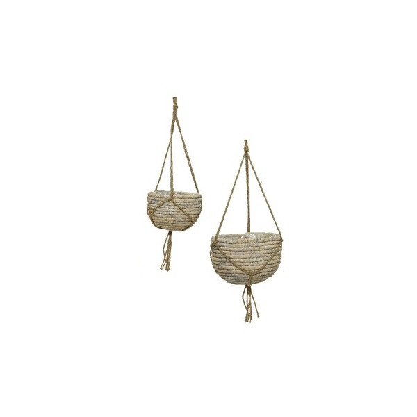 Decoris Hangende plantenmand | Decoris | 2 stuks (Waterhyacint, Binnen, White wash) 838275-3 K170116218 - 1
