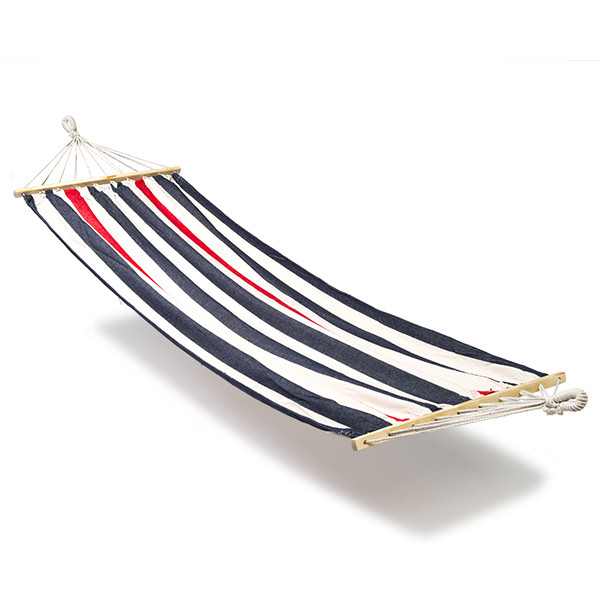Decoris Hangmat | Decoris | 2 x 0.8 meter (Spreidstokken, Blauw/Rood) 840010 K170104768 - 1