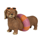 Decoris Honden beeld | Decoris | 45 x 21 x 27 cm (Met zonnebril en zwemband, Magnesium) 891597 K170105710 - 1