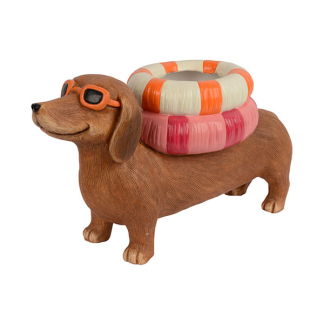 Decoris Honden beeld | Decoris | 52 cm (Met zwembril en zwembanden, Magnesium) 891596 K170105720