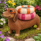 Decoris Honden beeld | Decoris | 52 cm (Met zwembril en zwembanden, Magnesium) 891596 K170105720 - 2