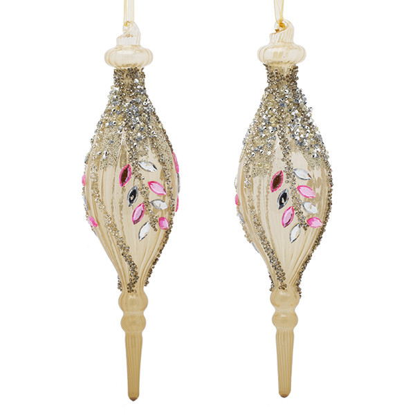 Decoris IJspegel kerst ornament | Decoris | 2 stuks (Glas) 070041 K150304037 - 2