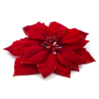 Decoris Kerst ornament | Bloem kerstster (24 cm, Rood) 629332 K151000600 - 1