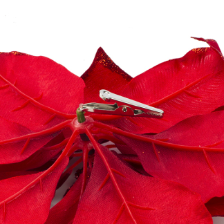 Decoris Kerst ornament | Bloem kerstster (24 cm, Rood) 629332 K151000600 - 