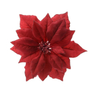 Decoris Kerst ornament | Bloem kerstster (24 cm, Rood) 629332 K151000600 - 3