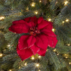 Decoris Kerst ornament | Bloem kerstster (24 cm, Rood) 629332 K151000600 - 4