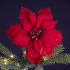 Decoris Kerst ornament | Bloem kerstster (24 cm, Rood) 629332 K151000600 - 5
